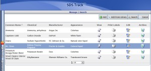 SDS Track Screen Shot