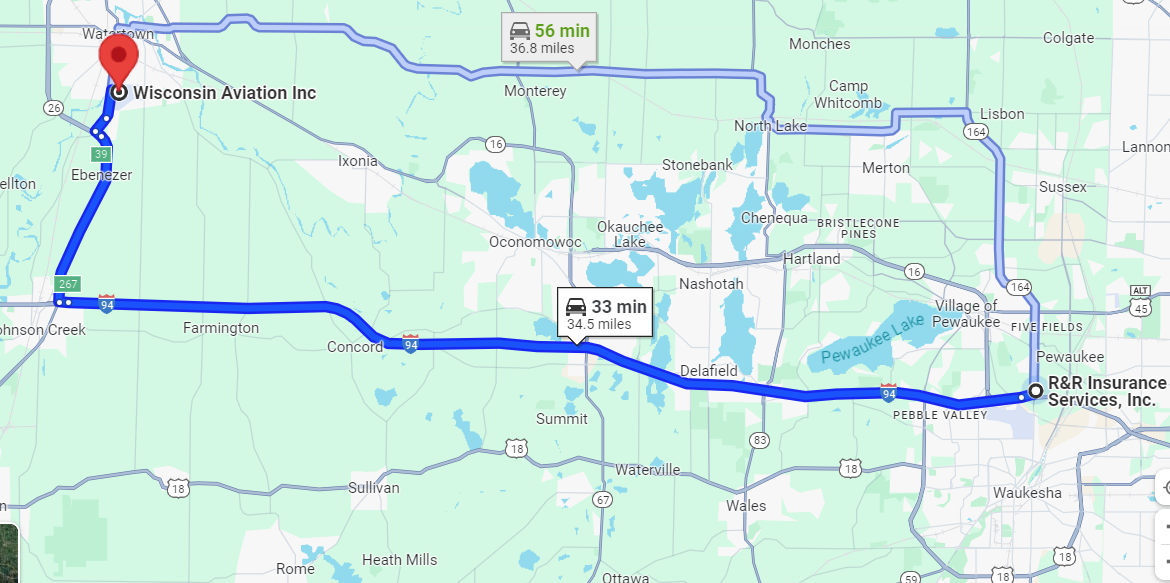 WI Aviation Map